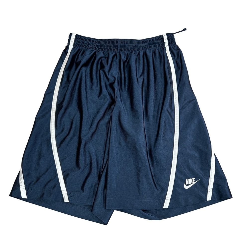 Nike Y2K Basketball Mens XL Navy Blue Striped Athletic Gym Training Shorts